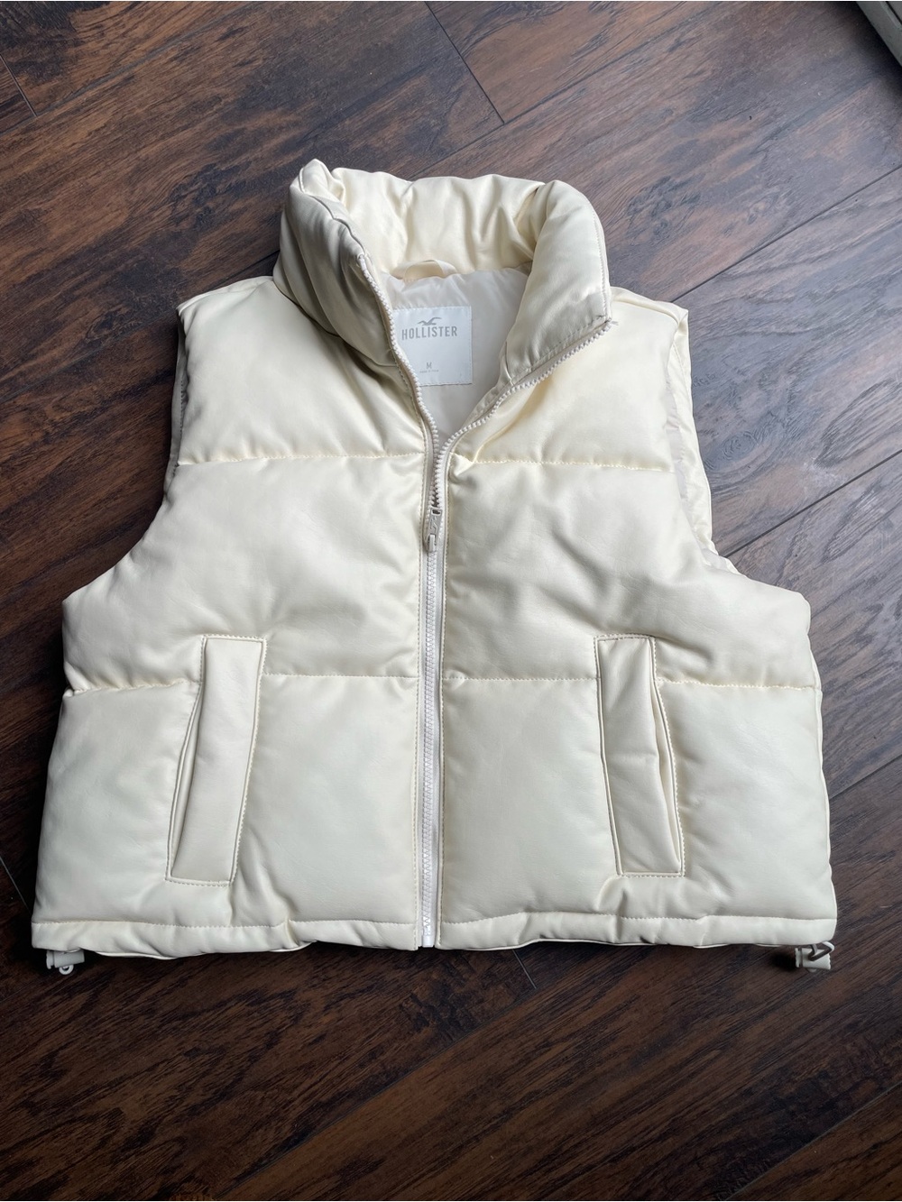 Cream color puffer vest